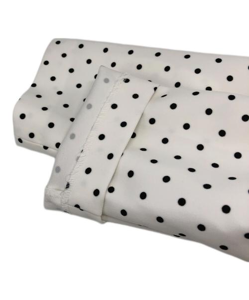 BORDERS at BALCONY（ボーダーズアットバルコニー）BORDERS AT BALCONY (ボーダーズアットバルコニー) ボーダーペプラムフレアブラウス ホワイト サイズ:36 未使用品の古着・服飾アイテム