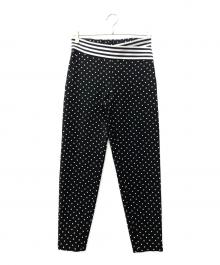 BORDERS at BALCONY（ボーダーズアットバルコニー）の古着「APERED DOTS PANTS」｜ブラック