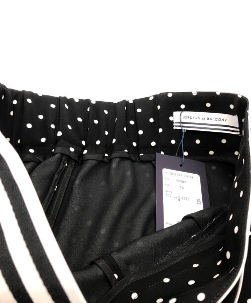 BORDERS at BALCONY（ボーダーズアットバルコニー）BORDERS at BALCONY (ボーダーズアットバルコニー) APERED DOTS PANTS ブラック サイズ:SIZE36 未使用品の古着・服飾アイテム