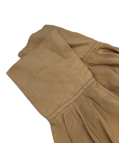 Mame Kurogouchi（マメクロゴウチ）mame kurogouchi (マメクロゴウチ) Silk Hemp Volume Sleeves Tops ベージュ サイズ:1 未使用品の古着・服飾アイテム