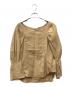 mame kurogouchi（マメクロゴウチ）の古着「Silk Hemp Volume Sleeves Tops」｜ベージュ