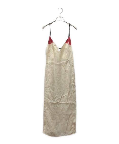Mame Kurogouchi（マメクロゴウチ）mame kurogouchi (マメクロゴウチ) Crane Pattern Jacquard Hand-Dyed Slip Dress ホワイト サイズ:1 未使用品の古着・服飾アイテム