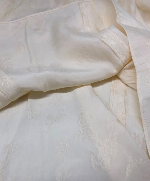 Mame Kurogouchi（マメクロゴウチ）mame kurogouchi (マメクロゴウチ) Crane Pattern Jacquard Hand-Dyed Slip Dress ホワイト サイズ:1 未使用品の古着・服飾アイテム