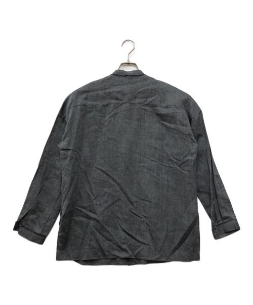 GALERIE VIE（ギャルリーヴィー）GALERIE VIE (ギャルリーヴィー) リネンポプリン カットオフブザムシャツ グレー サイズ:Fの古着・服飾アイテム