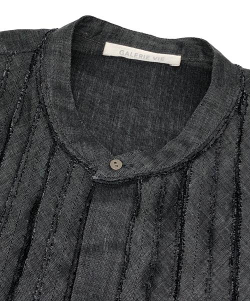 GALERIE VIE（ギャルリーヴィー）GALERIE VIE (ギャルリーヴィー) リネンポプリン カットオフブザムシャツ グレー サイズ:Fの古着・服飾アイテム