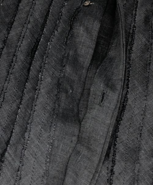 GALERIE VIE（ギャルリーヴィー）GALERIE VIE (ギャルリーヴィー) リネンポプリン カットオフブザムシャツ グレー サイズ:Fの古着・服飾アイテム