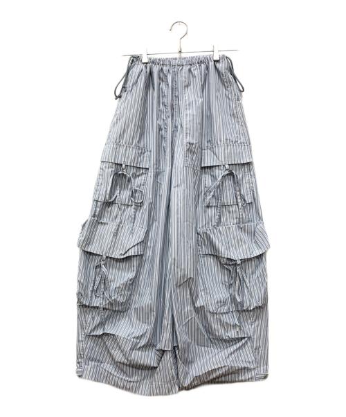 MAISON SPECIAL（メゾンスペシャル）MAISON SPECIAL (メゾンスペシャル) Ribbon Design Cargo Pants ブルー サイズ:36の古着・服飾アイテム