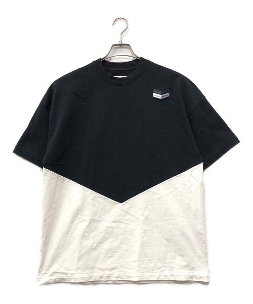 JIL SANDER（ジルサンダー）JIL SANDER (ジルサンダー) バイカラーTシャツ ホワイト サイズ:Sの古着・服飾アイテム