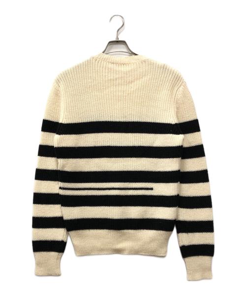 RAF SIMONS（ラフシモンズ）RAF SIMONS (ラフシモンズ) Rワッペンボーダーウールニット アイボリー サイズ:Sの古着・服飾アイテム