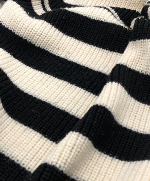 RAF SIMONS（ラフシモンズ）RAF SIMONS (ラフシモンズ) Rワッペンボーダーウールニット アイボリー サイズ:Sの古着・服飾アイテム