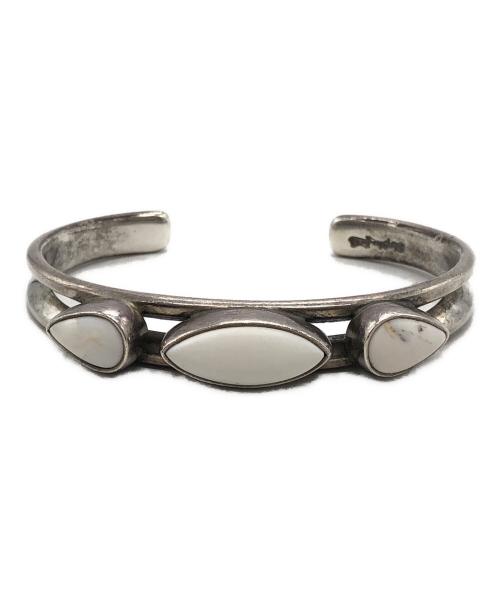 SKY BLUE HAWK（スカイ ブルー ホーク）SKY BLUE HAWK (スカイ ブルー ホーク) ホワイトバッファローバングル シルバー サイズ:下記参照の古着・服飾アイテム