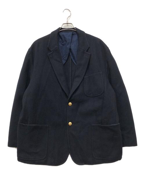 BLUE BLUE（ブルーブルー）BLUE BLUE (ブルーブルー) KANDA BIIKI (カンダビイキ) WOOL WORK BLAZER ネイビー サイズ:3の古着・服飾アイテム