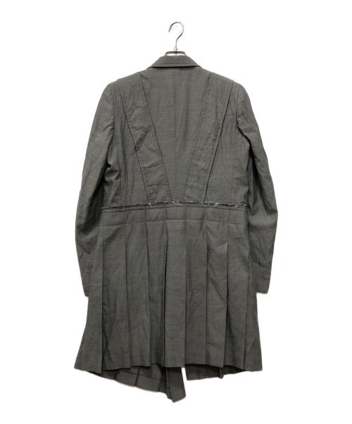 BLACK COMME des GARCONS（ブラックコムデギャルソン）BLACK COMME des GARCONS (ブラックコムデギャルソン) 変形ドッキングジャケット グレー サイズ:Mの古着・服飾アイテム