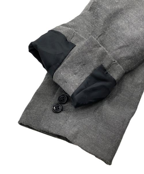 BLACK COMME des GARCONS（ブラックコムデギャルソン）BLACK COMME des GARCONS (ブラックコムデギャルソン) 変形ドッキングジャケット グレー サイズ:Mの古着・服飾アイテム