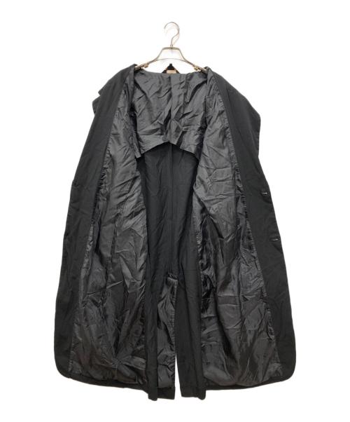 BLACK COMME des GARCONS（ブラックコムデギャルソン）BLACK COMME des GARCONS (ブラックコムデギャルソン) ポリ縮絨 コート ブラック サイズ:Mの古着・服飾アイテム