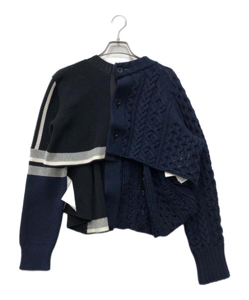 sacai（サカイ）sacai (サカイ) ボレロカーディガン ネイビー サイズ:2の古着・服飾アイテム