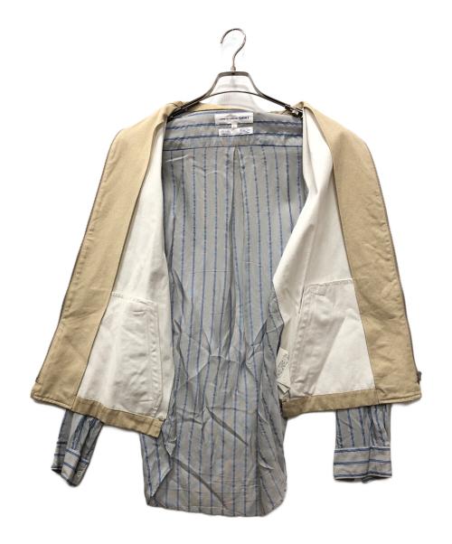 COMME des GARCONS SHIRT（コムデギャルソンシャツ）COMME des GARCONS SHIRT (コムデギャルソンシャツ) シャツドッキングジャケット ベージュ サイズ:Lの古着・服飾アイテム