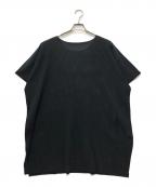 HOMME PLISSE ISSEY MIYAKEオム プリッセ イッセイ ミヤケ）の古着「メッシュオーバーサイズカットソー」｜ブラック