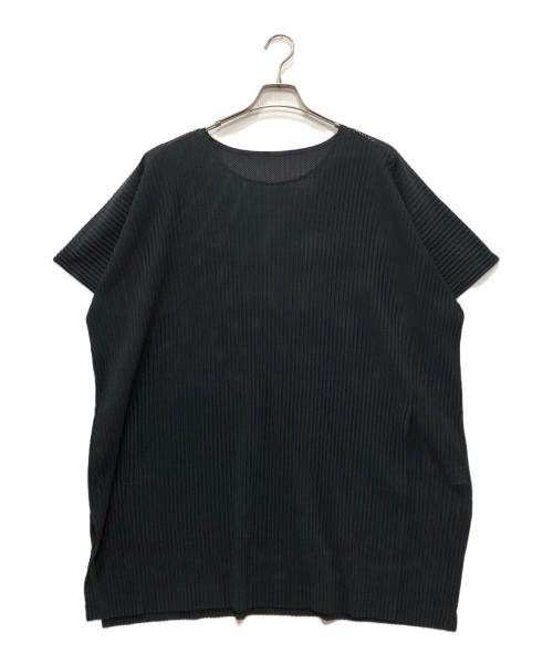 HOMME PLISSE ISSEY MIYAKE（オム プリッセ イッセイ ミヤケ）HOMME PLISSE ISSEY MIYAKE (オム プリッセ イッセイ ミヤケ) メッシュオーバーサイズカットソー ブラック サイズ:3の古着・服飾アイテム