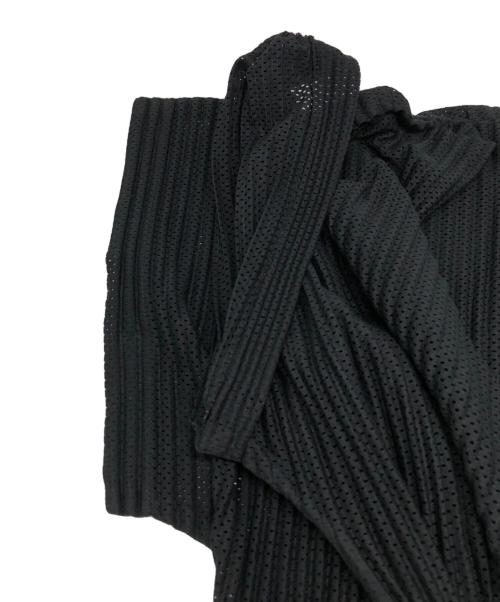 HOMME PLISSE ISSEY MIYAKE（オム プリッセ イッセイ ミヤケ）HOMME PLISSE ISSEY MIYAKE (オム プリッセ イッセイ ミヤケ) メッシュオーバーサイズカットソー ブラック サイズ:3の古着・服飾アイテム