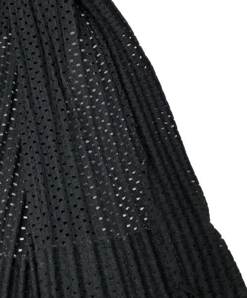 HOMME PLISSE ISSEY MIYAKE（オム プリッセ イッセイ ミヤケ）HOMME PLISSE ISSEY MIYAKE (オム プリッセ イッセイ ミヤケ) メッシュオーバーサイズカットソー ブラック サイズ:3の古着・服飾アイテム
