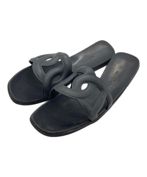 HERMES（エルメス）HERMES (エルメス) シェーヌダンクルアロハサンダル ブラック サイズ:38の古着・服飾アイテム
