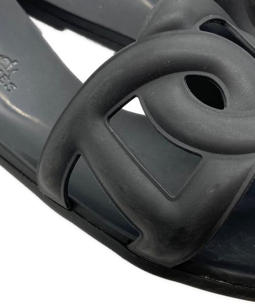 HERMES（エルメス）HERMES (エルメス) シェーヌダンクルアロハサンダル ブラック サイズ:38の古着・服飾アイテム