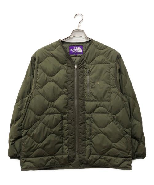 THE NORTHFACE PURPLELABEL（ザ・ノースフェイス パープルレーベル）THE NORTHFACE PURPLELABEL (ザ・ノースフェイス パープルレーベル) Field Down Cardigan グリーン サイズ:Lの古着・服飾アイテム