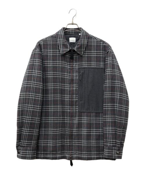 BURBERRY LONDON（バーバリーロンドン）BURBERRY LONDON (バーバリーロンドン) フランネルオーバーシャツ グレー サイズ:Mの古着・服飾アイテム