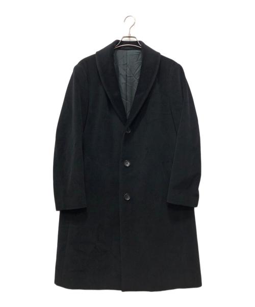 ISSEY MIYAKE MEN（イッセイミヤケメン）ISSEY MIYAKE MEN (イッセイミヤケメン) アンゴラ混ショールカラーコート ブラック サイズ:2の古着・服飾アイテム