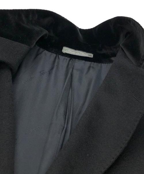 Salvatore Ferragamo（サルヴァトーレ フェラガモ）Salvatore Ferragamo (サルヴァトーレ フェラガモ) カシミヤコート ブラック サイズ:2の古着・服飾アイテム