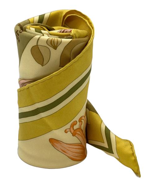 HERMES（エルメス）HERMES (エルメス) FLEURS D'HELLADE イエローの古着・服飾アイテム