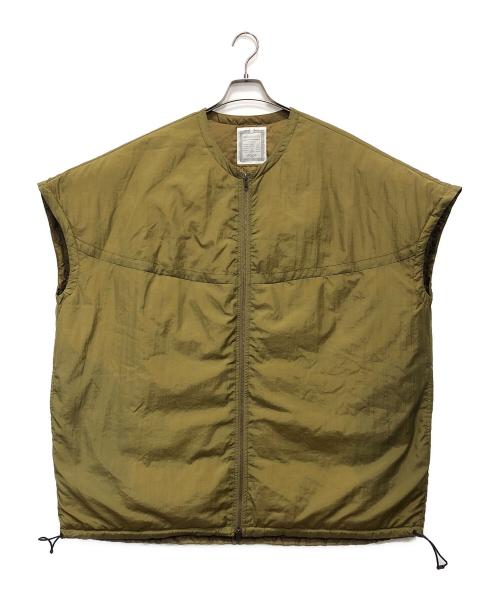 BEARDSLEY（ビアズリー）BEARDSLEY (ビアズリー) ダウンビッグジレ カーキ サイズ:Fの古着・服飾アイテム