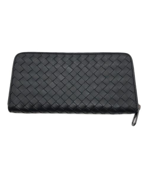 BOTTEGA VENETA（ボッテガベネタ）BOTTEGA VENETA (ボッテガベネタ) イントレチャート ラウンド長財布 ブラック サイズ:下記参照の古着・服飾アイテム