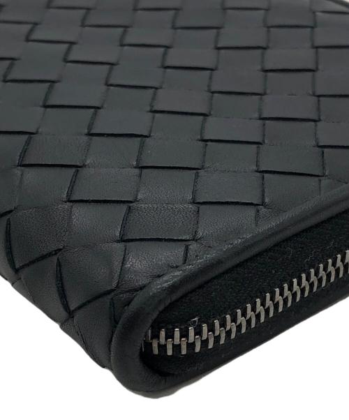 BOTTEGA VENETA（ボッテガベネタ）BOTTEGA VENETA (ボッテガベネタ) イントレチャート ラウンド長財布 ブラック サイズ:下記参照の古着・服飾アイテム