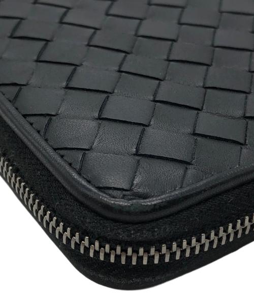 BOTTEGA VENETA（ボッテガベネタ）BOTTEGA VENETA (ボッテガベネタ) イントレチャート ラウンド長財布 ブラック サイズ:下記参照の古着・服飾アイテム