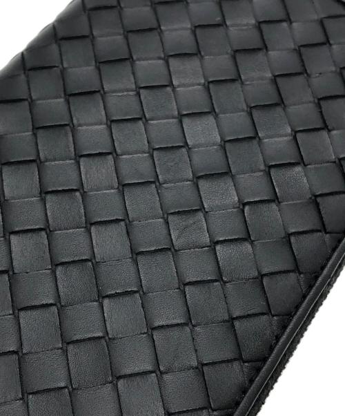 BOTTEGA VENETA（ボッテガベネタ）BOTTEGA VENETA (ボッテガベネタ) イントレチャート ラウンド長財布 ブラック サイズ:下記参照の古着・服飾アイテム