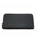 BOTTEGA VENETA (ボッテガベネタ) イントレチャート ラウンド長財布 ブラック サイズ:下記参照：28000円