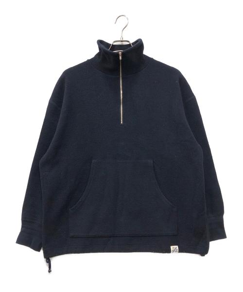 THE SHINZONE（ザ シンゾーン）THE SHINZONE (ザ シンゾーン) HALF ZIP SWEATSHIRT ネイビー サイズ:FOの古着・服飾アイテム