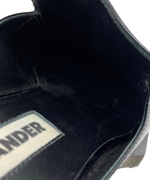 JIL SANDER（ジルサンダー）JIL SANDER (ジルサンダー) SQUARE TOE LEATHER MULES SANDALS ブラック サイズ:37の古着・服飾アイテム