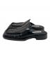 JIL SANDER (ジルサンダー) SQUARE TOE LEATHER MULES SANDALS ブラック サイズ:37：20000円