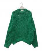 SYUMAN.シュウマン）の古着「SYM bike chain knit pull over」｜グリーン