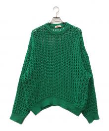 SYUMAN.（シュウマン）の古着「SYM bike chain knit pull over」｜グリーン