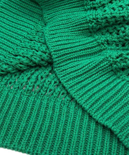 SYUMAN.（シュウマン）SYUMAN. (シュウマン) SYM bike chain knit pull over グリーン サイズ:Fの古着・服飾アイテム