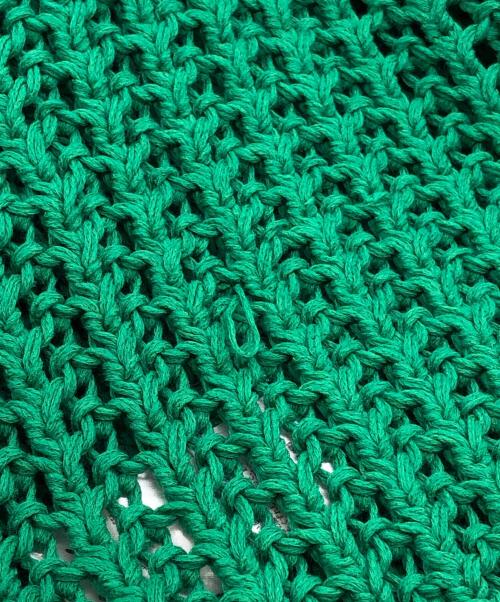 SYUMAN.（シュウマン）SYUMAN. (シュウマン) SYM bike chain knit pull over グリーン サイズ:Fの古着・服飾アイテム