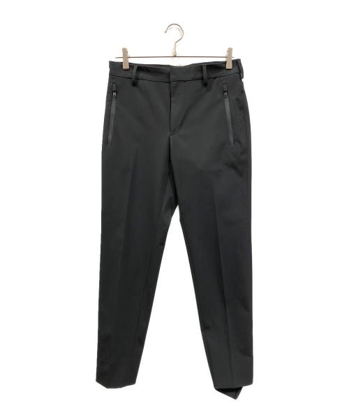 PRADA（プラダ）PRADA (プラダ) ポリエステルスラックスロングパンツ ブラック サイズ:46の古着・服飾アイテム