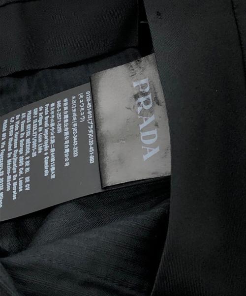 PRADA（プラダ）PRADA (プラダ) ポリエステルスラックスロングパンツ ブラック サイズ:46の古着・服飾アイテム