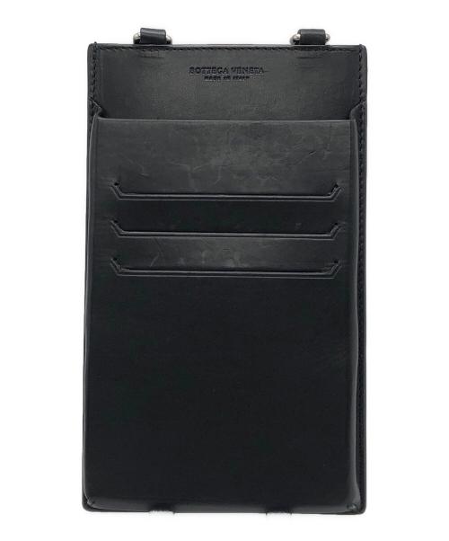 BOTTEGA VENETA（ボッテガベネタ）BOTTEGA VENETA (ボッテガベネタ) ショルダーフォンホルダー ブラックの古着・服飾アイテム