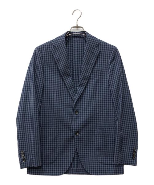 LARDINI（ラルディーニ）LARDINI (ラルディーニ) 3Bチェックジャケット ブルー サイズ:46の古着・服飾アイテム