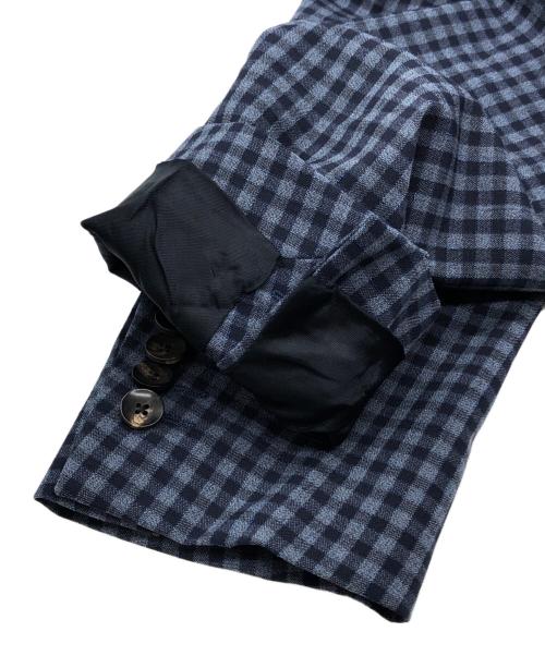 LARDINI（ラルディーニ）LARDINI (ラルディーニ) 3Bチェックジャケット ブルー サイズ:46の古着・服飾アイテム
